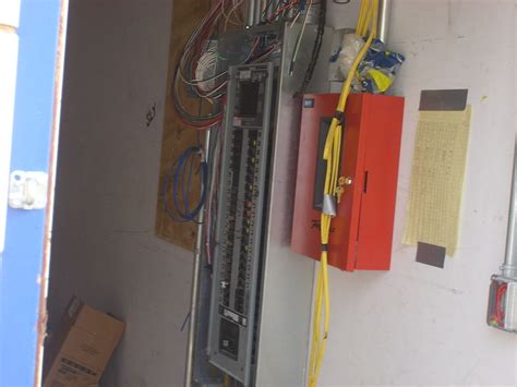 junction box moving|moving electrical panel extending wires.